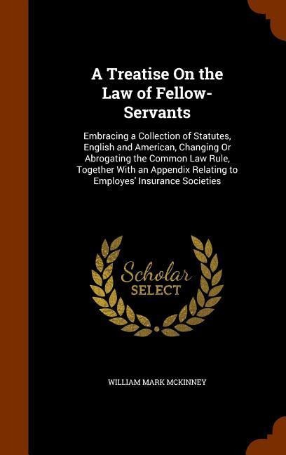 A Treatise On the Law of Fellow-Servants: Embracing a Collection of Statutes, English and American, Changing Or Abrogating the Common Law Rule, Together With an Appendix Relating to Employes' Insurance Societies