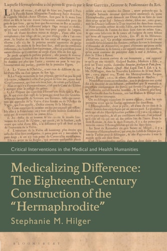 Medicalizing Difference The Eighteenth-Century Construction of the "Hermaphrodite"