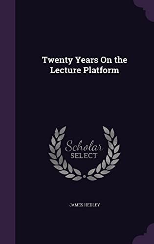 Twenty Years On the Lecture Platform