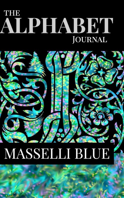 The Alphabet Journal - Masselli Blue: A garden delight of fine lined pages with space to write on the cover