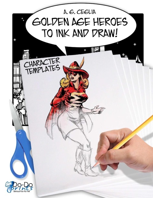 Golden Age Heroes to Ink and Draw! Character Templates