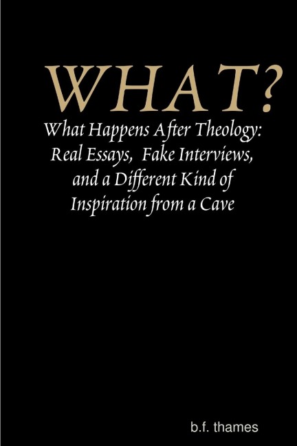 WHAT? What Happens After Theology: Real Essays,  Fake Interviews, and a Different Kind of Inspiration from a Cave