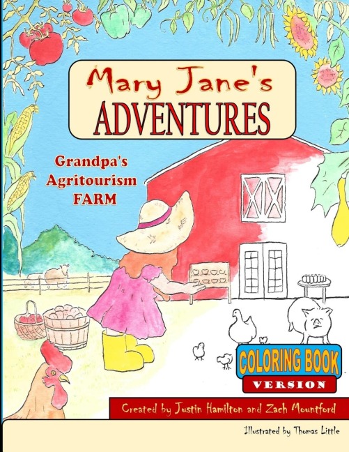 Mary Janes Adventures - Grandpas Agritourism Farm COLORING BOOK