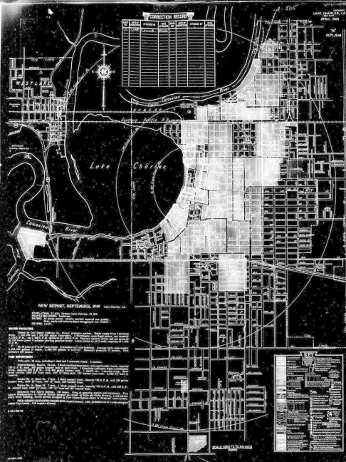 Lake Charles Louisiana Sanborn Fire Insurance Map 1925-1949