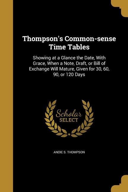 Thompsons Common-sense Time Tables
