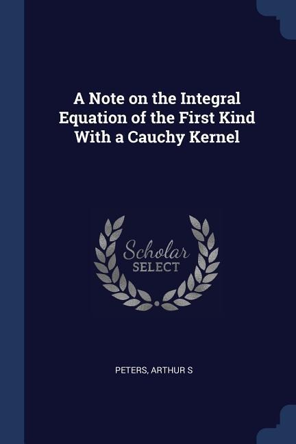 A Note on the Integral Equation of the First Kind With a Cauchy Kernel