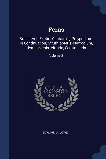 Ferns: British And Exotic: Containing Polypodium, In Continuation, Struthiopteris, Nevrodium, Hymenolepis, Vittaria, Ceratopteris; Volume 2