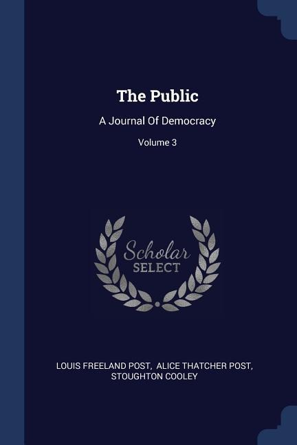 The Public: A Journal Of Democracy; Volume 3