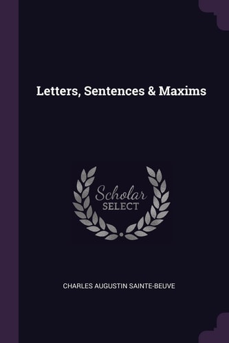Letters, Sentences & Maxims