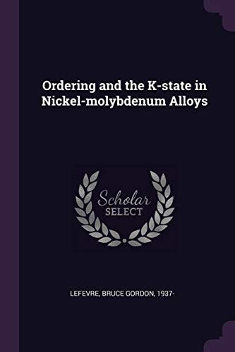 Ordering and the K-State in Nickel-molybdenum Alloys