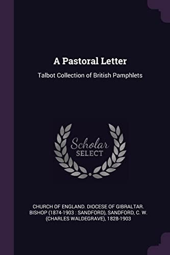 A Pastoral Letter Talbot Collection of British Pamphlets