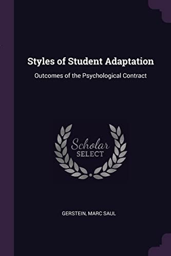 Styles of Student Adaptation Outcomes of the Psychological Contract