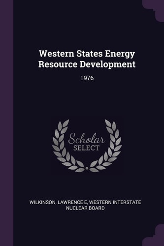 Western States Energy Resource Development 1976