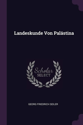 Landeskunde Von Palästina