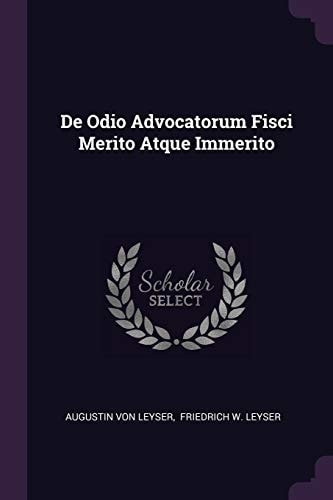 De Odio Advocatorum Fisci Merito Atque Immerito