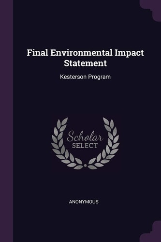 Final Environmental Impact Statement Kesterson Program