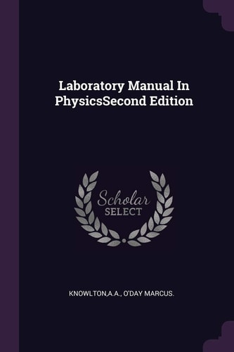 Laboratory Manual In PhysicsSecond Edition