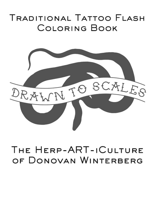 Drawn to Scales: Traditional Tattoo Flash Coloring Book