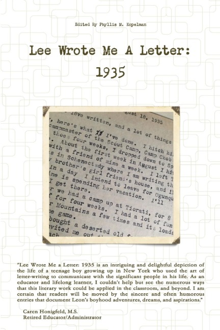 Lee Wrote Me A Letter: 1935