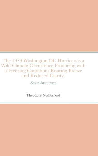 The 1979 Washington DC Hurrican is a Wild Climate Occurrence Producing with it Freezing Conditions Roaring Breeze and Reduced Clarity.: Severe Snowstorm