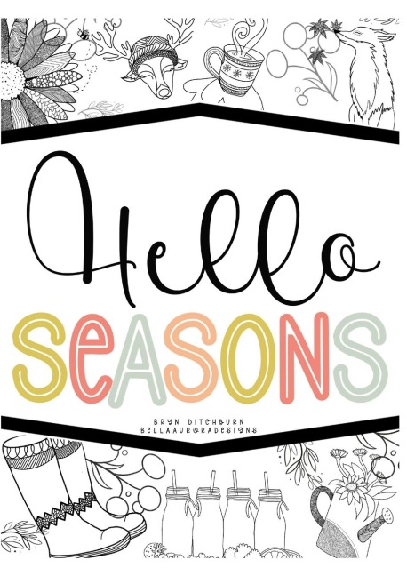 Hello Seasons: Adult Colouring In