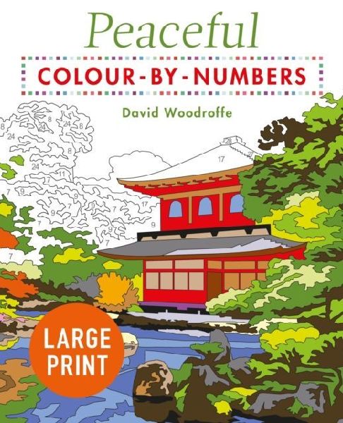Large Print Peaceful Colour-by-Numbers