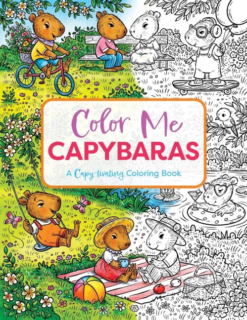 Color Me Capybaras: A Capy-Tivating Coloring Book
