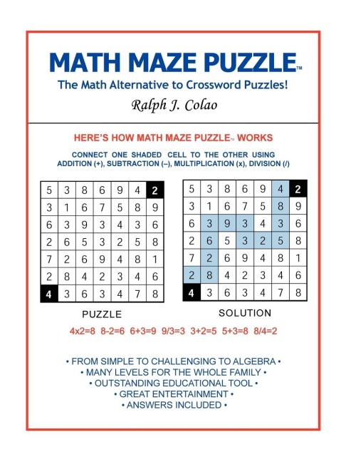 Math Maze Puzzle: The Math Alternative to Crossword Puzzle!
