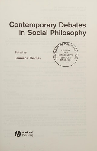 Contemporary Debates in Social Philosophy