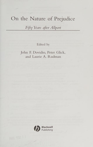 On The Nature of Prejudice Fifty Years After Allport