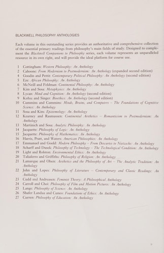 Philosophy of Science An Anthology