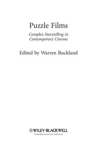 Puzzle Films: Complex Storytelling in Contemporary Cinema
