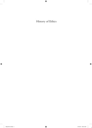 History of Ethics