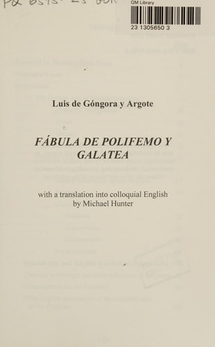 Fábula de Polifemo Y Galatea