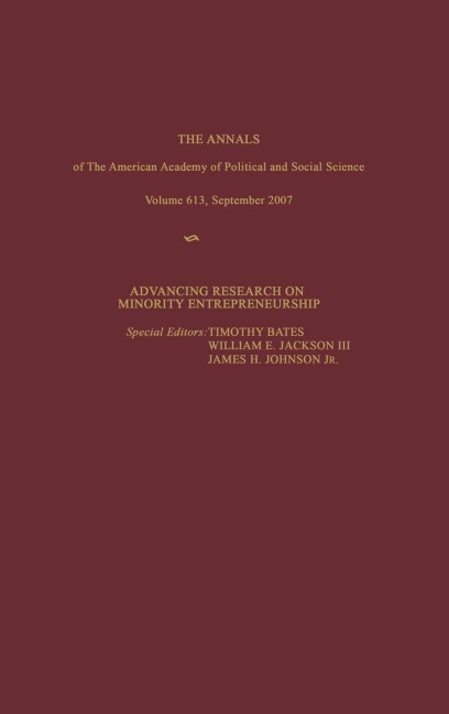 Advancing Research on Minority Entrepreneurship