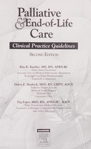 Palliative and End-of-Life Care Clinical Practice Guidelines
