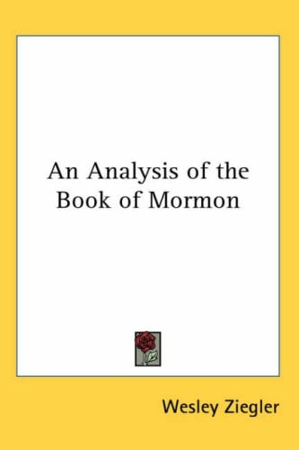 An Analysis of the Book of Mormon