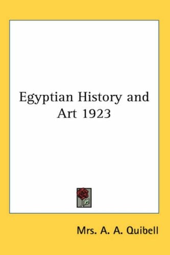 Egyptian History and Art 1923