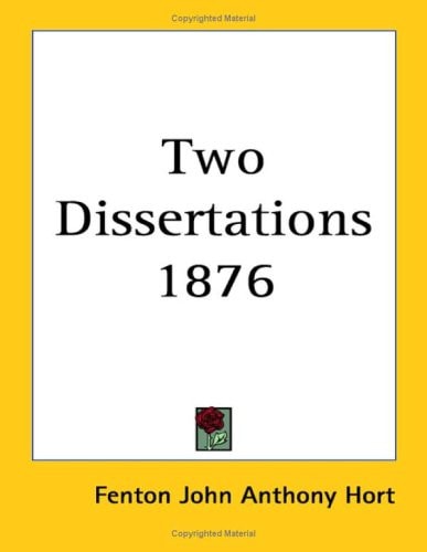 Two Dissertations 1876