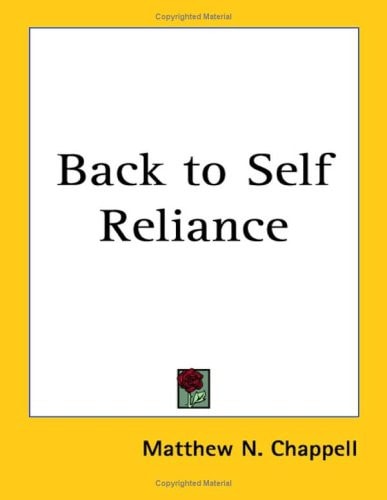 Back to Self Reliance