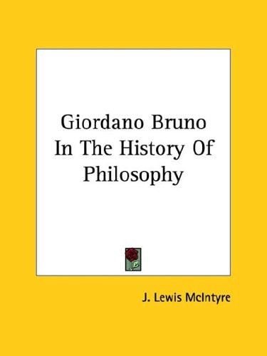 Giordano Bruno In The History Of Philosophy