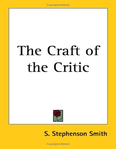 The Craft of the Critic