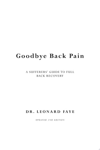 Goodbye Back Pain