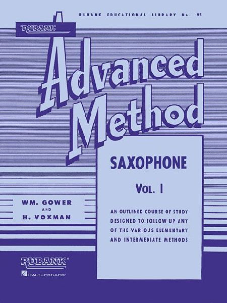 Rubank Advanced Method - Saxophone Vol. 1 (Rubank Educational Library 93) - Saxophone Music Book F