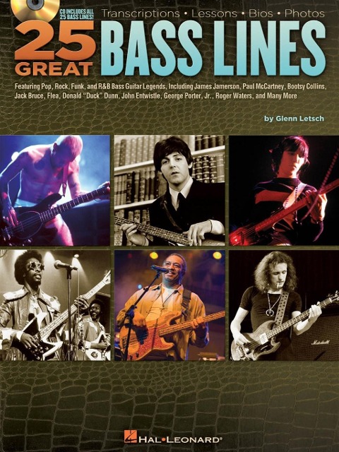 25 Great Bass Lines: Transcriptions · Lessons · Bios · Photos