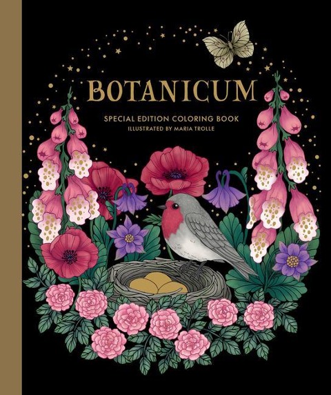 Botanicum Coloring Book: Hardcover Adult Coloring Book Featuring Thick, High-Quality Paper