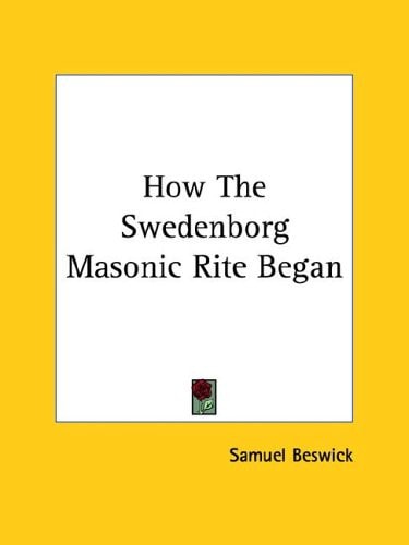 How the Swedenborg Masonic Rite Began