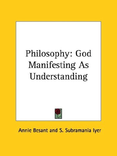 Philosophy God Manifesting As Understan