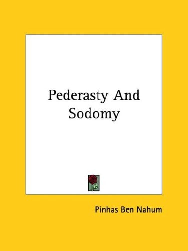Pederasty and Sodomy