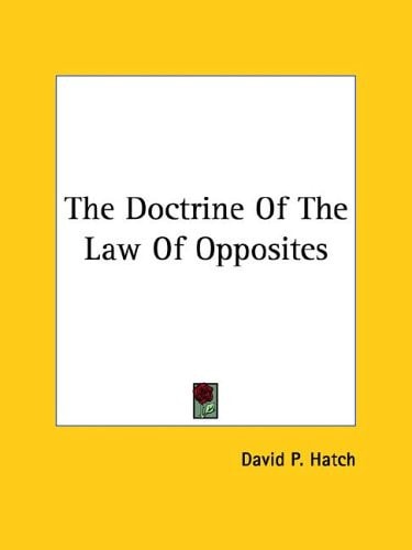The Doctrine of the Law of Opposites